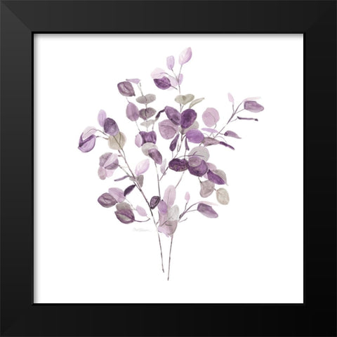 Lavender Leaves I Black Modern Wood Framed Art Print by Robinson, Carol