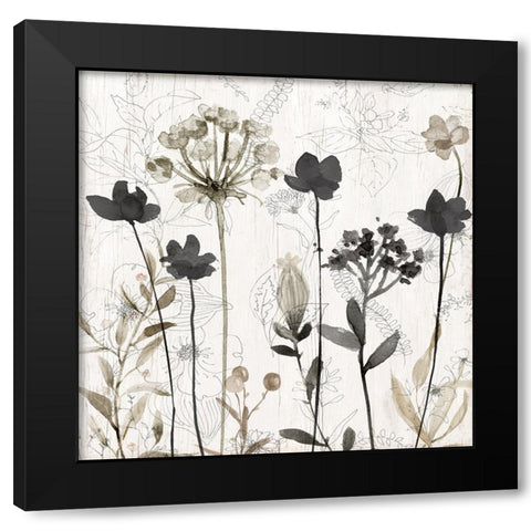 Sketchbook Nature I Black Modern Wood Framed Art Print with Double Matting by Finn, Livi
