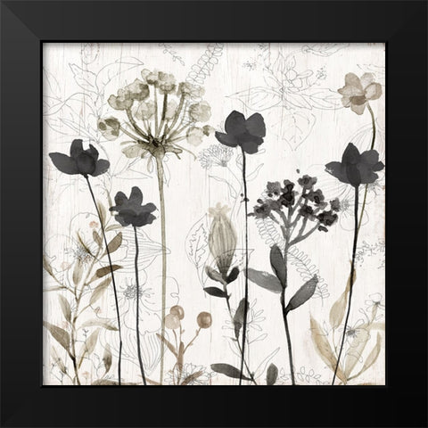 Sketchbook Nature I Black Modern Wood Framed Art Print by Finn, Livi
