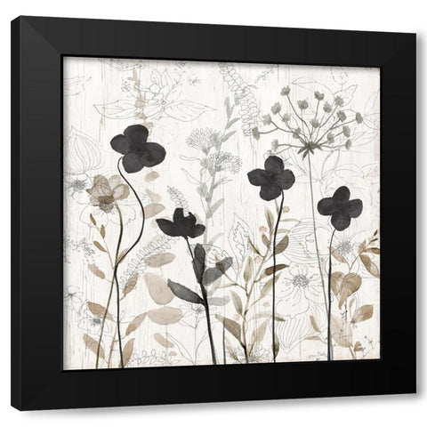Sketchbook Nature II Black Modern Wood Framed Art Print by Finn, Livi