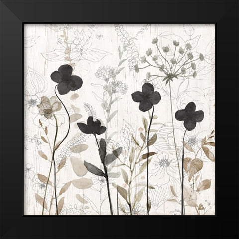 Sketchbook Nature II Black Modern Wood Framed Art Print by Finn, Livi