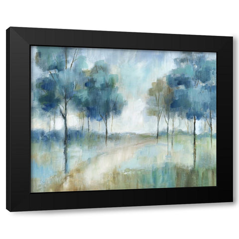 A Walk In The Park Black Modern Wood Framed Art Print with Double Matting by Nan