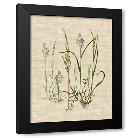 Linen Grassses II Black Modern Wood Framed Art Print by Nan
