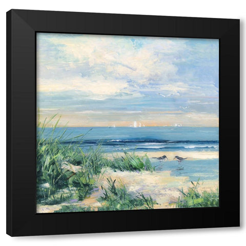 Paradise Coast Black Modern Wood Framed Art Print with Double Matting by Swatland, Sally