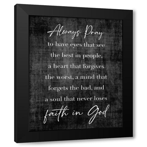 Faith in God Black Modern Wood Framed Art Print with Double Matting by Carpentieri, Natalie
