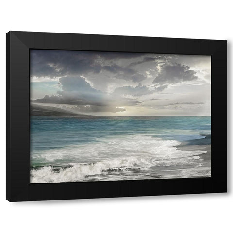 Shimmering Cove Black Modern Wood Framed Art Print by Calascibetta, Mike