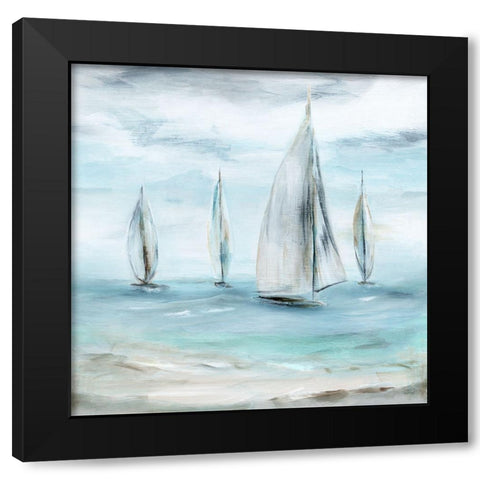Soft Summer Wind II Black Modern Wood Framed Art Print with Double Matting by Dunlap, Marilyn