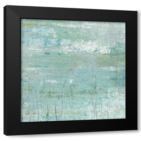 Abstract Watergarden I Black Modern Wood Framed Art Print with Double Matting by Robinson, Carol