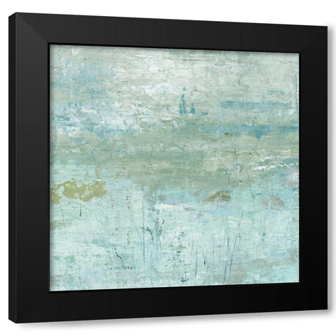 Abstract Watergarden II Black Modern Wood Framed Art Print with Double Matting by Robinson, Carol