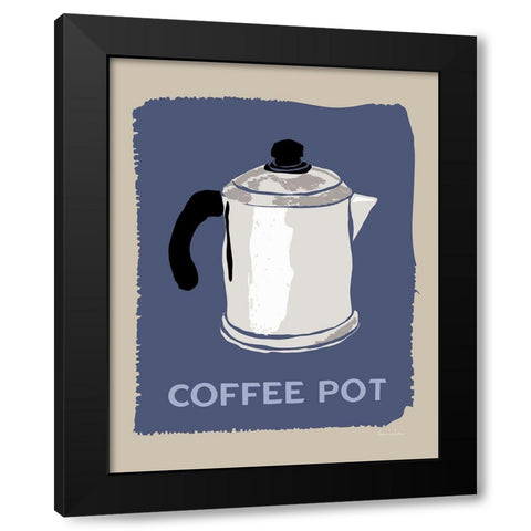 Modern Coffee I Black Modern Wood Framed Art Print by Santiago, Daniela