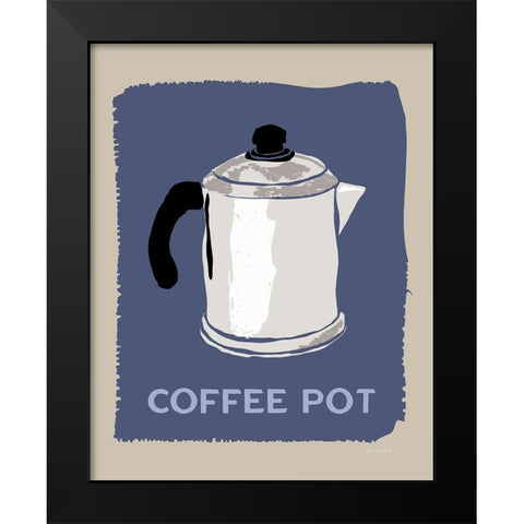 Modern Coffee I Black Modern Wood Framed Art Print by Santiago, Daniela
