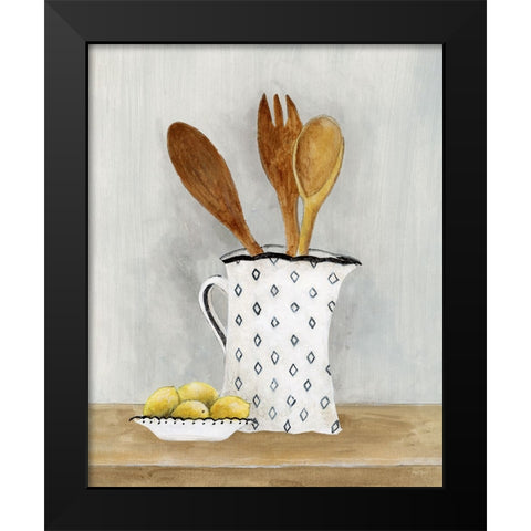 Cottage Kitchen III Black Modern Wood Framed Art Print by Tava Studios