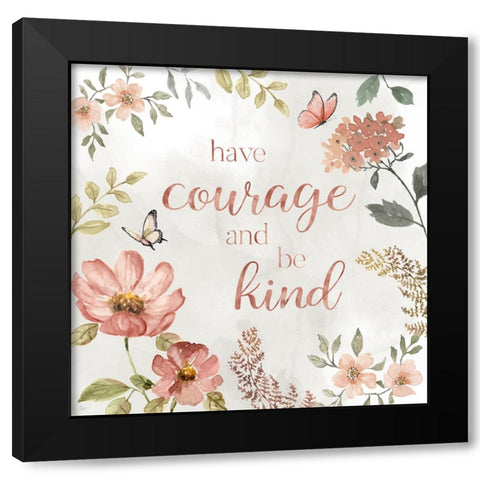 Summer Courage Black Modern Wood Framed Art Print with Double Matting by Nan