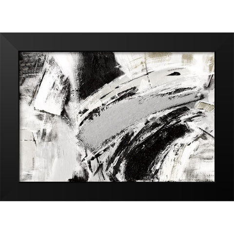 Black Mykonos Black Modern Wood Framed Art Print by Shapiro, Judith