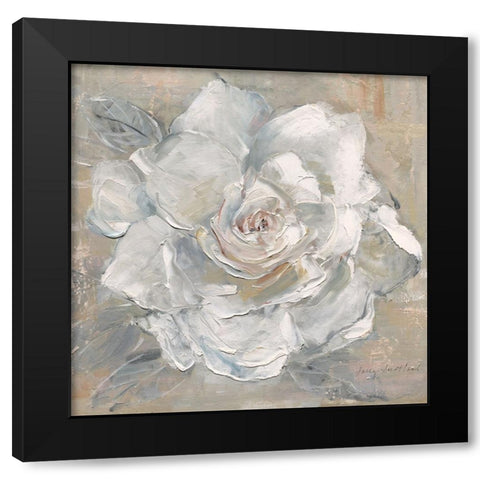 Gardenia Blush Black Modern Wood Framed Art Print with Double Matting by Swatland, Sally