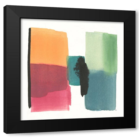 Organic Block II Black Modern Wood Framed Art Print by Jill, Susan