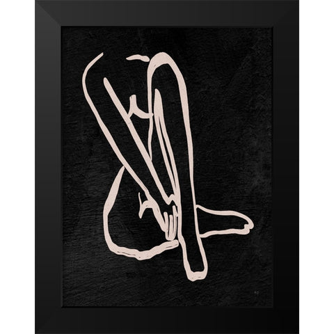 Figure in Dark I Black Modern Wood Framed Art Print by Jill, Susan