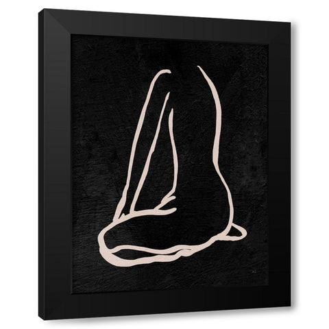 Figure in Dark II Black Modern Wood Framed Art Print with Double Matting by Jill, Susan