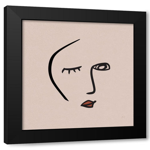 A Wink Black Modern Wood Framed Art Print by Jill, Susan
