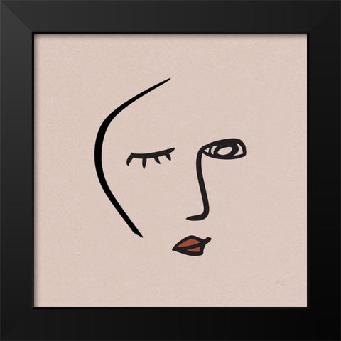 A Wink Black Modern Wood Framed Art Print by Jill, Susan