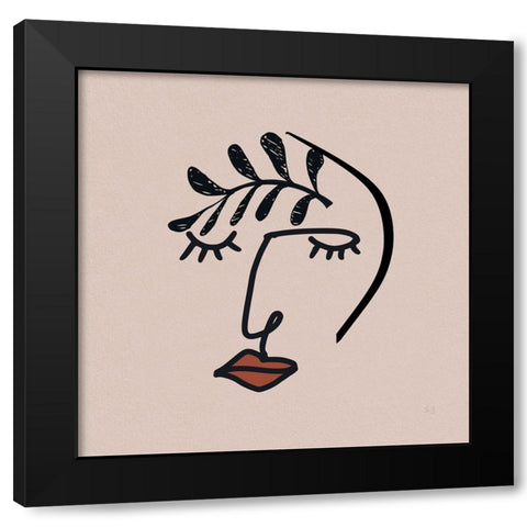 A Sigh Black Modern Wood Framed Art Print by Jill, Susan