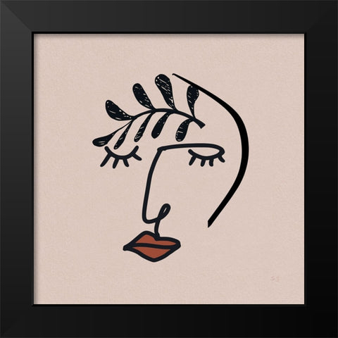 A Sigh Black Modern Wood Framed Art Print by Jill, Susan
