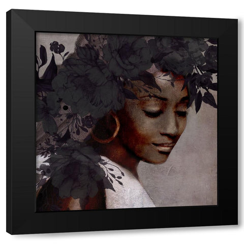 Grace I Black Modern Wood Framed Art Print with Double Matting by Robinson, Carol