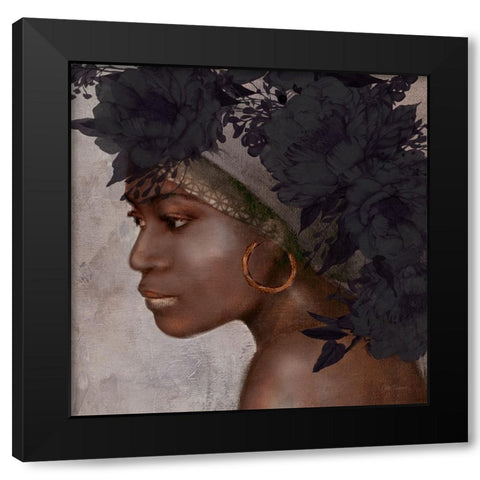 Grace II Black Modern Wood Framed Art Print with Double Matting by Robinson, Carol