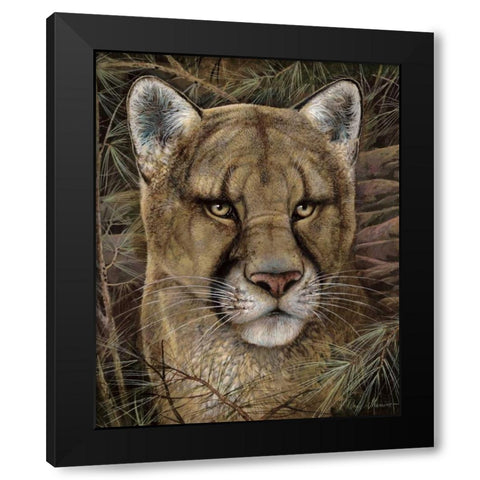 Elusive Encounter Black Modern Wood Framed Art Print with Double Matting by Manning, Ruane