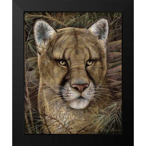 Elusive Encounter Black Modern Wood Framed Art Print by Manning, Ruane