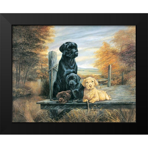 Change of Seasons Black Modern Wood Framed Art Print by Manning, Ruane