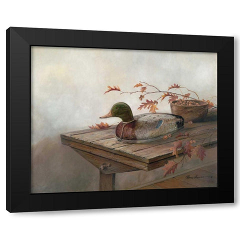 Acorn Harvest Black Modern Wood Framed Art Print with Double Matting by Manning, Ruane