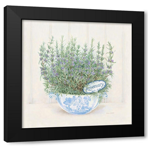 Rosemary Black Modern Wood Framed Art Print with Double Matting by Searle, Anne