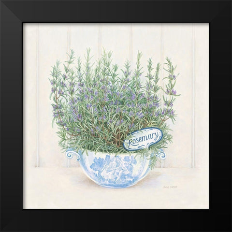 Rosemary Black Modern Wood Framed Art Print by Searle, Anne