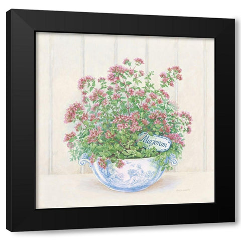 Marjoram Black Modern Wood Framed Art Print by Searle, Anne