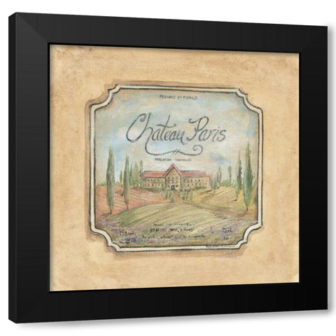 Chateau Paris Black Modern Wood Framed Art Print with Double Matting by McRostie, Kate