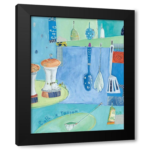 Kitchen Collage III Black Modern Wood Framed Art Print with Double Matting by Pope, Kate and Elizabeth