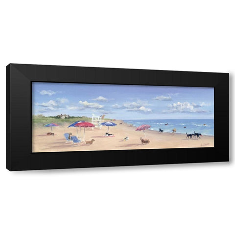 Beach Tails Black Modern Wood Framed Art Print by Saxe, Carol