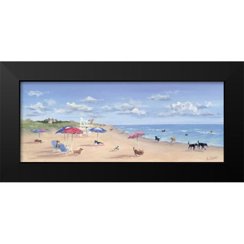 Beach Tails Black Modern Wood Framed Art Print by Saxe, Carol
