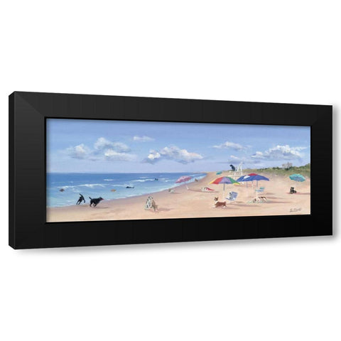 Dog Days Black Modern Wood Framed Art Print by Saxe, Carol