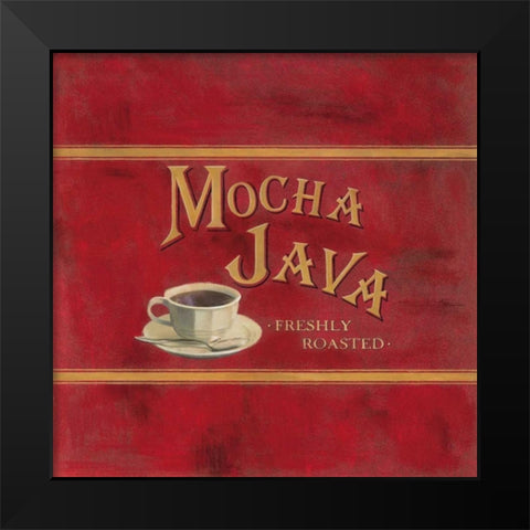 Mocha Java Black Modern Wood Framed Art Print by Alderson, Lisa