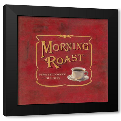 Morning Roast Black Modern Wood Framed Art Print with Double Matting by Alderson, Lisa