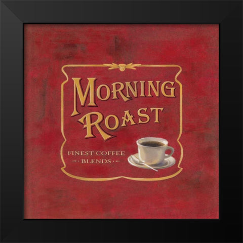 Morning Roast Black Modern Wood Framed Art Print by Alderson, Lisa