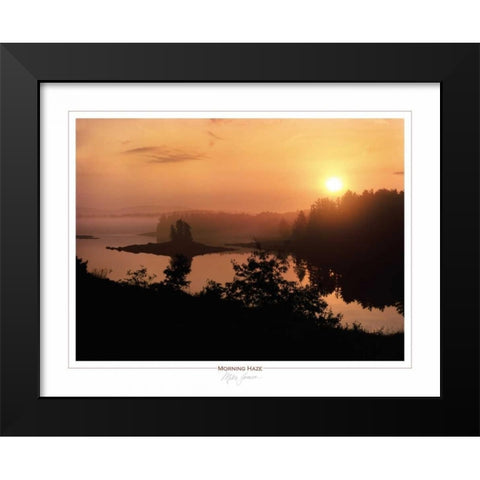 Morning Haze Black Modern Wood Framed Art Print by Jones, Mike