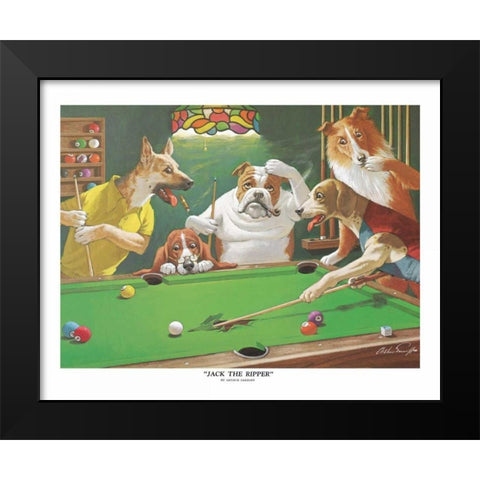 Jack the Ripper Black Modern Wood Framed Art Print by Sarnoff, Arthur