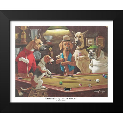 Hey! One Leg on the Floor Black Modern Wood Framed Art Print by Sarnoff, Arthur