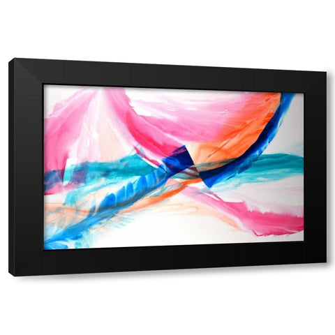Convergence Black Modern Wood Framed Art Print with Double Matting by Segrest, Jane