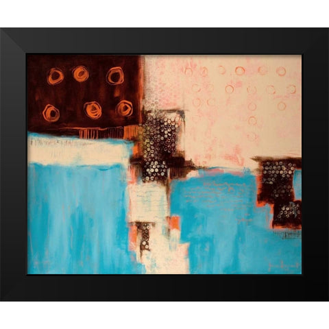 Need A Stamp Black Modern Wood Framed Art Print by Segrest, Jane
