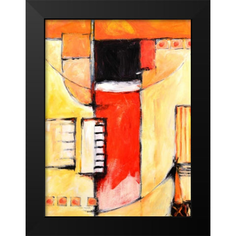 Let It Go II Black Modern Wood Framed Art Print by Segrest, Jane