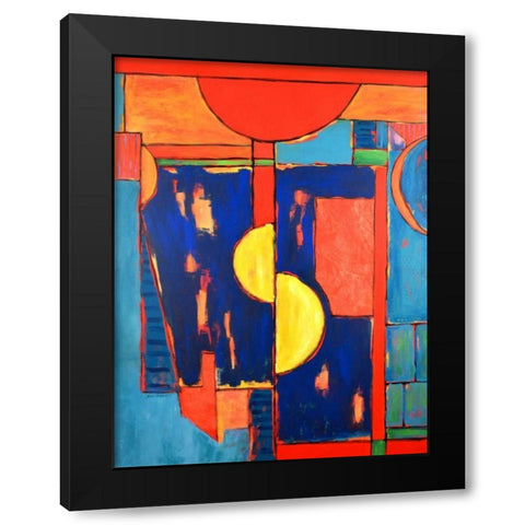 Land Plan - Summer Black Modern Wood Framed Art Print by Segrest, Jane